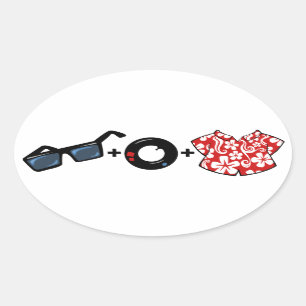 Oval PB Math sticker