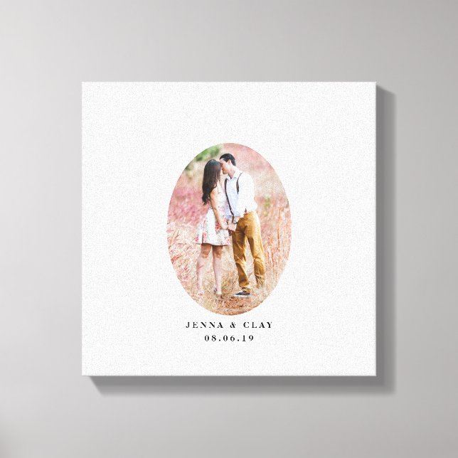 Oval Photo Wedding Guest Book Alternative (Front)