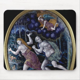 Oval plaque depicting Adam and Eve Mouse Pad
