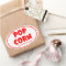 Oval Popcorn Personalised Stickers