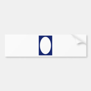 Oval Portrait Blue DK Solid FG The MUSEUM Zazzle G Bumper Sticker