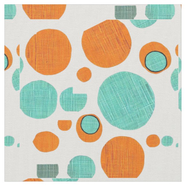 Oval-shaped Mid Century Modern Fabric (Close Up)