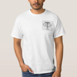 Oval Silver Caduceus RN Nurse T-Shirt