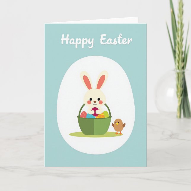 Oval Spring Creature Basket Card (Front)