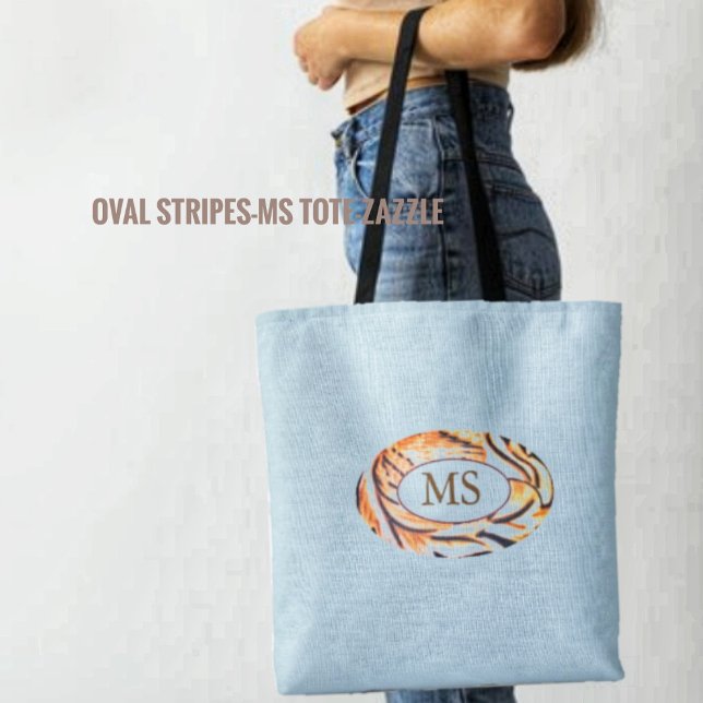 Oval Stripes-MS Tote Bag (Creator Uploaded)