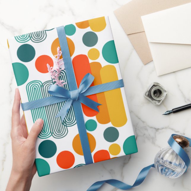 Ovals and Circles  Wrapping Paper (Gifting)