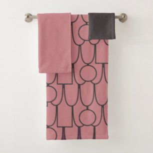 Ovals and Rectangles and Circles, Oh My!  Bath Tow Bath Towel Set