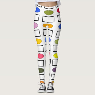 Ovals and Rectangles – Flower Garden Leggings
