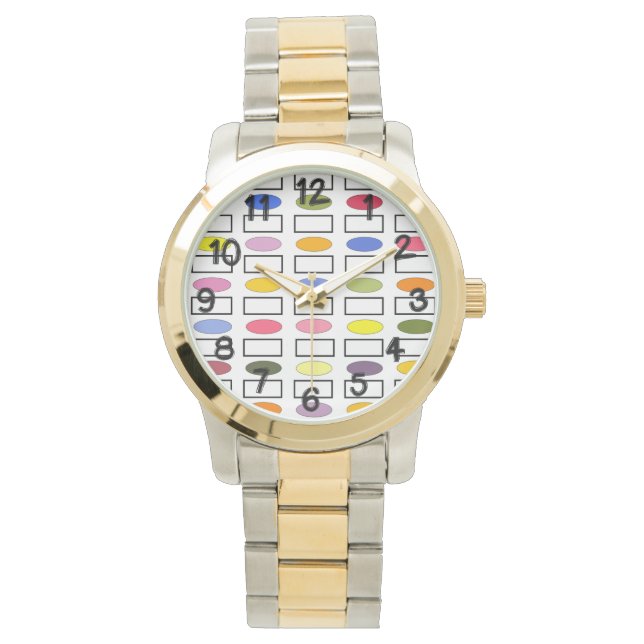 Ovals and Rectangles – Flower Garden  Watch (Front)