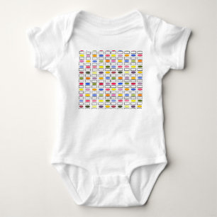 Ovals and Rectangles – Small Flower Garden Baby Bodysuit