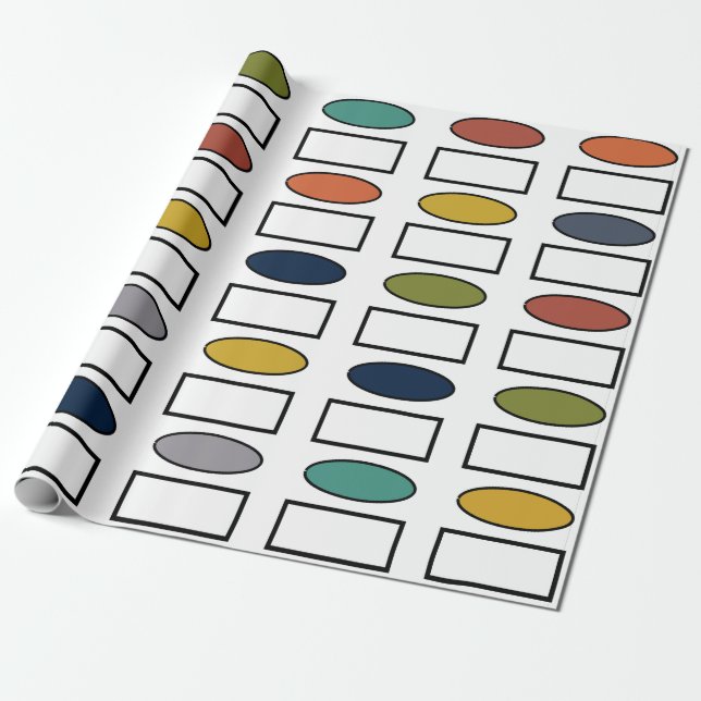 Ovals and Rectangles  Wrapping Paper (Unrolled)