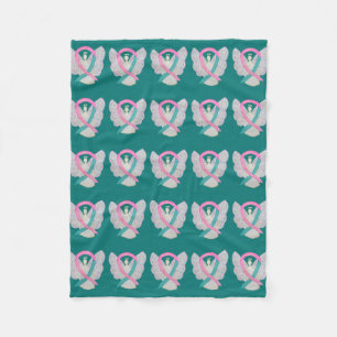 Ovarian & Breast Cancer Awareness Angel Blankets