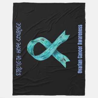 Ovarian Cancer Awareness Hope Fleece Blanket