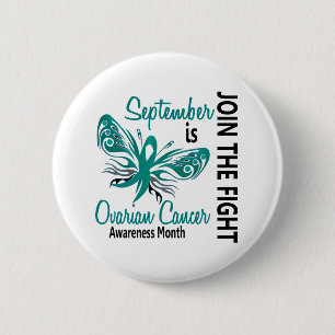 Ovarian Cancer Awareness Month Butterfly 3.1 6 Cm Round Badge
