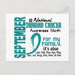 Ovarian Cancer Awareness Month For My Family Postcard