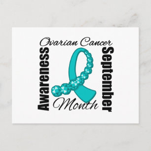 Ovarian Cancer Awareness Month Gemstone Ribbon Postcard