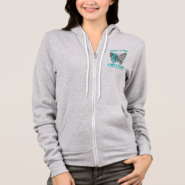 Ovarian Cancer Awareness Month Ribbon Gifts Hoodie (Front)