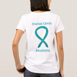 Ovarian Cancer Awareness Ribbon Custom T-Shirt