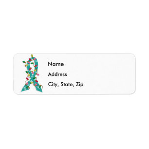 Ovarian Cancer Christmas Lights Ribbon