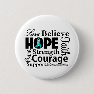 Ovarian Cancer Collage of Hope 6 Cm Round Badge