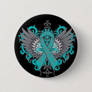 Ovarian Cancer Cool Wings 6 Cm Round Badge