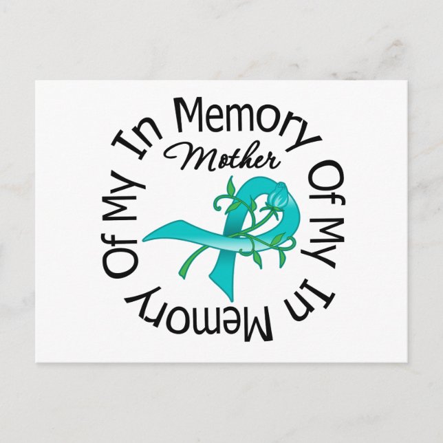 Ovarian Cancer In Memory of My Mother Postcard (Front)