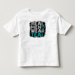 Ovarian Cancer Real Men Wear Teal Toddler T-Shirt