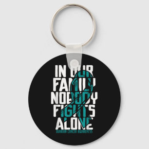 Ovarian Cancer Support Tee Family Ovarian Cancer Key Ring