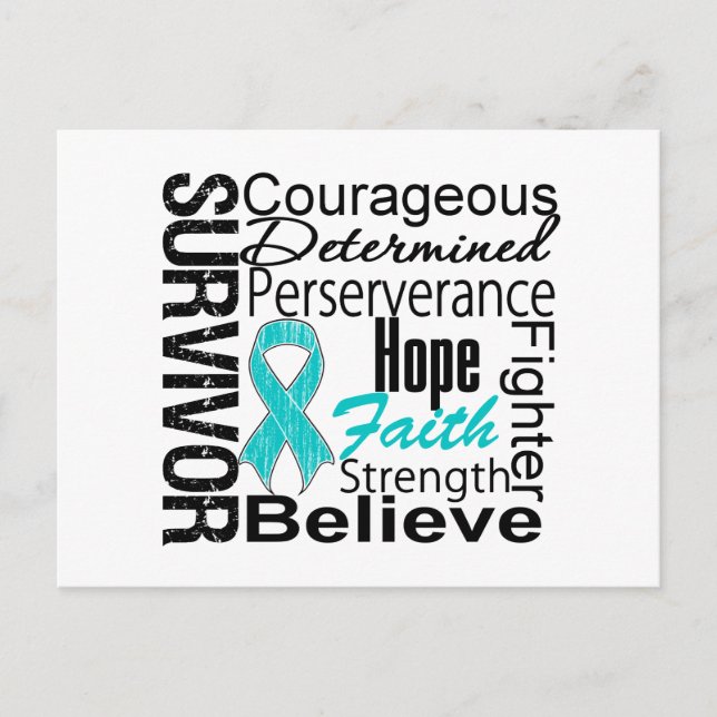 Ovarian Cancer Survivor Collage Postcard (Front)