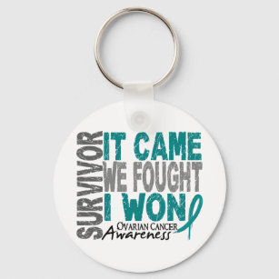 Ovarian Cancer Survivor It Came We Fought I Won Key Ring