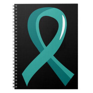 Ovarian Cancer Teal Ribbon 3 Spiral Notebook