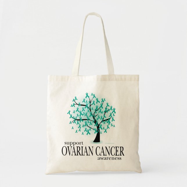Ovarian Cancer Tree Tote Bag (Front)