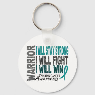 Ovarian Cancer Warrior Key Ring