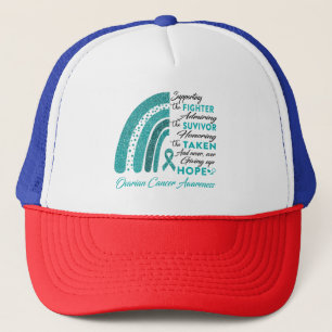 Ovarian Cancer Warrior Supporting Fighter Trucker Hat