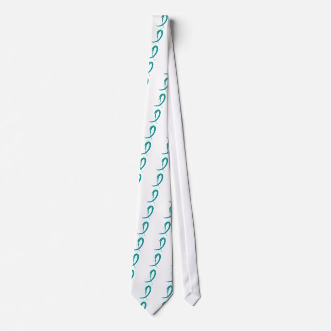 Ovarian Cancer's Teal Ribbon A4 Tie (Front)