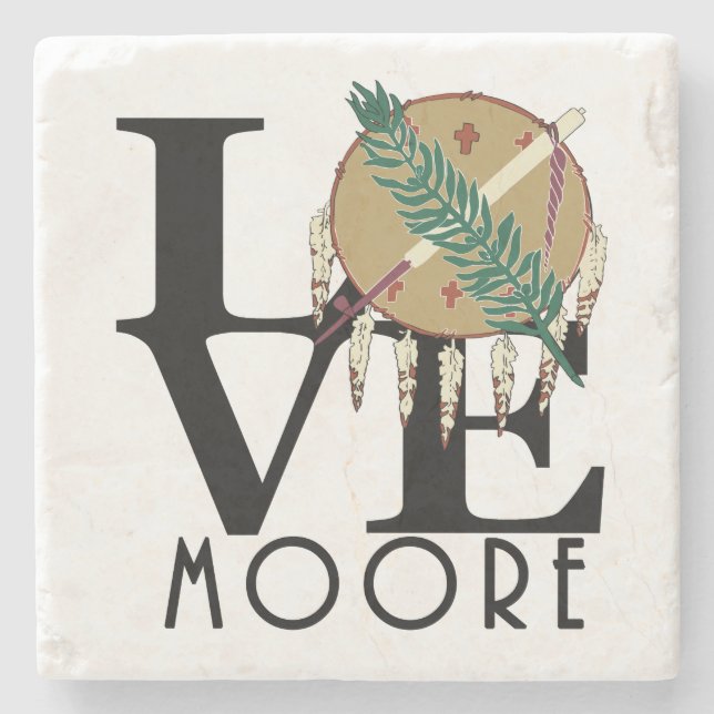 OVE Moore Oklahoma Stone Coaster (Front)