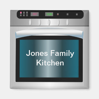 Oven graphic with personalised text magnet
