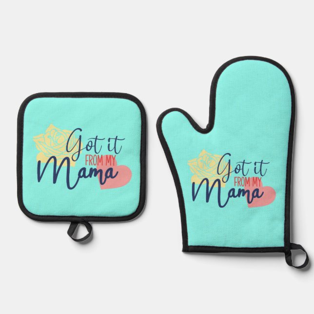 Oven Mitt and Pot Holders Oven Mitt & Pot Holder Set (Front)