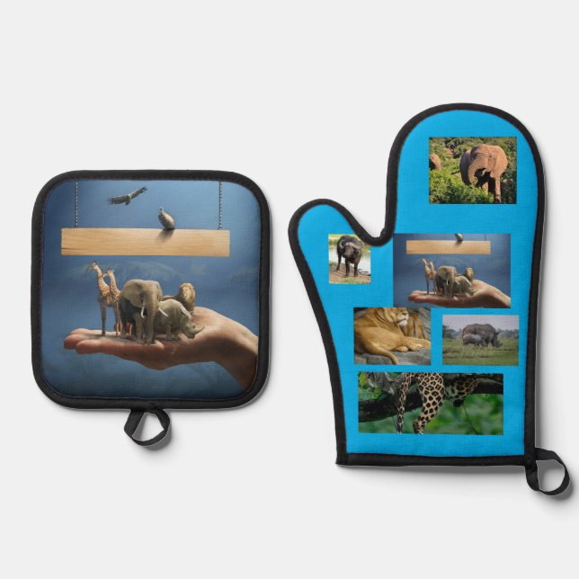 Oven Mitt and Pot Holders Oven Mitt & Pot Holder Set (Front)