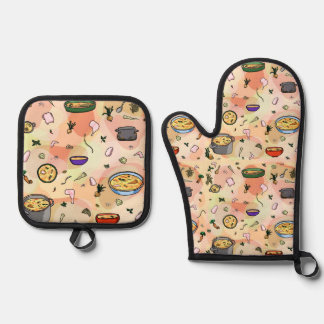 Oven Mitt and Pot Holders Oven Mitt & Pot Holder Set
