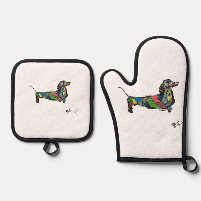 Oven Mitt and Pot Holders Oven Mitt & Pot Holder Set (Front)
