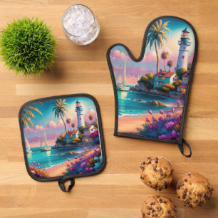 Oven Mitt and Pot Holders Oven Mitt & Pot Holder Set