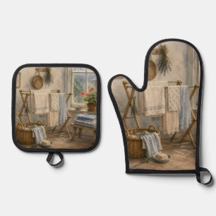 Oven Mitt and Pot Holders Oven Mitt & Pot Holder Set