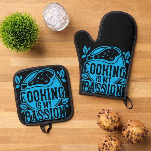 Oven Mitt and Pot Holders Oven Mitt & Pot Holder Set (Top Down)