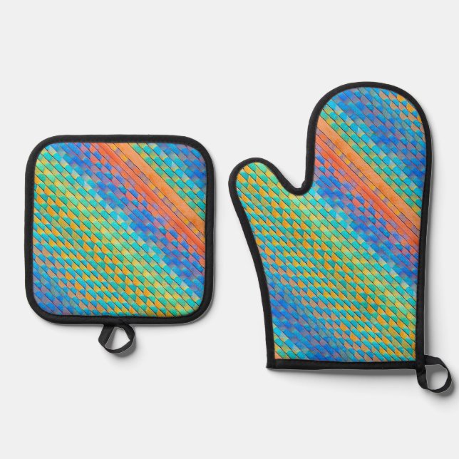 Oven Mitt and Pot Holders Oven Mitt & Pot Holder Set (Front)