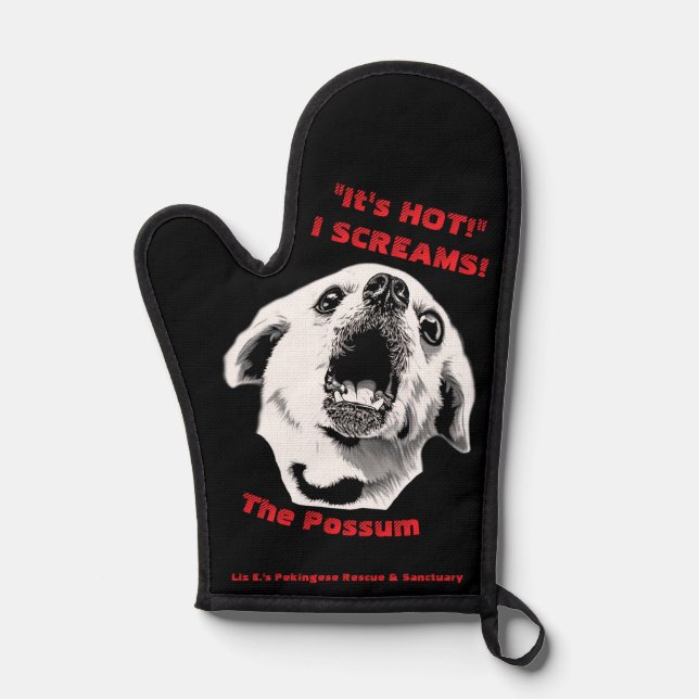 Oven Mitt featuring The Possum (Front)