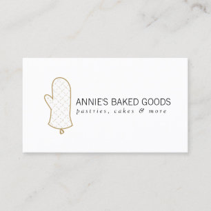 Oven Mitt Logo for Bakery, Baked Goods Business Card