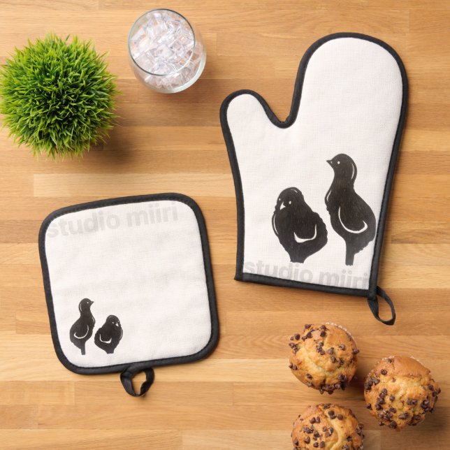 OVEN MITT & POT HOLDER studio miiri Set (Top Down)
