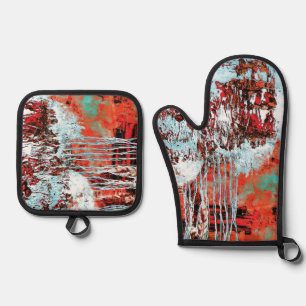 Oven Mitt & Pot Holders – Corrosion Pulse Oven Mitt & Pot Holder Set