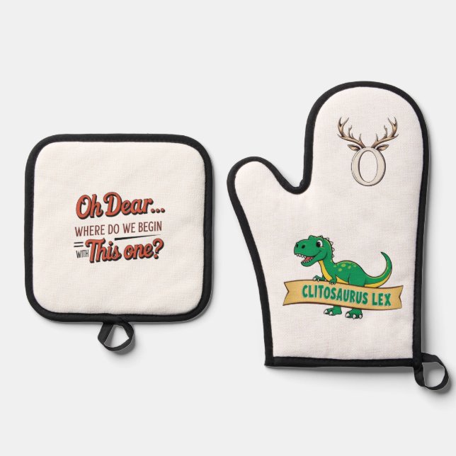 Oven Mitts & Pot Holder Oven Mitt & Pot Holder Set (Front)